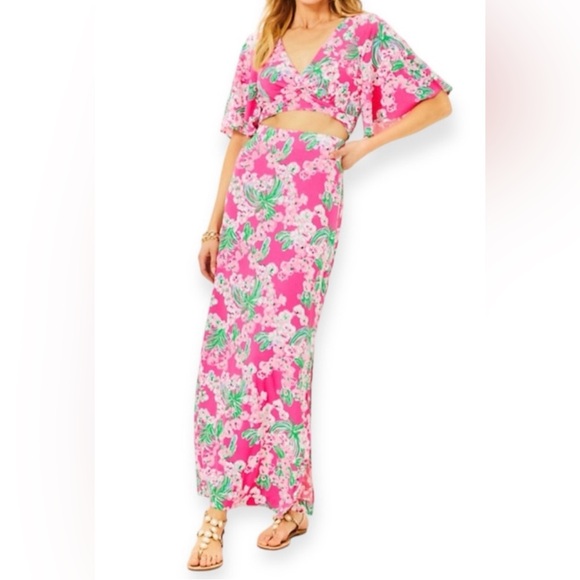LILLY PULITZER Minka Maxi Skirt 2 Piece Set. Roxie Pink. NWT. Size Medium - Picture 3 of 8